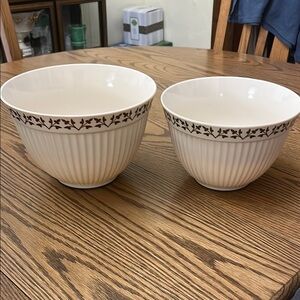 Paula Dean Cream Floral Bowls
